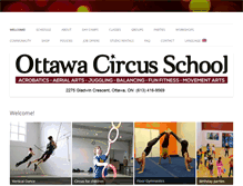 Tablet Screenshot of ottawacircusschool.com